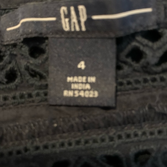 Gap Linen & Cotton Blend Navy Blue Summer Sleeveless Dress with Pockets & Lace 4 - Picture 3 of 7